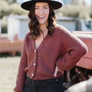 Dusty rose cardigan